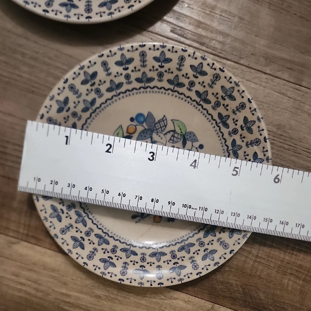 Sugar & Spice Owl Plates Set of 7 | 6” Vintage Folk Art Dessert Plates